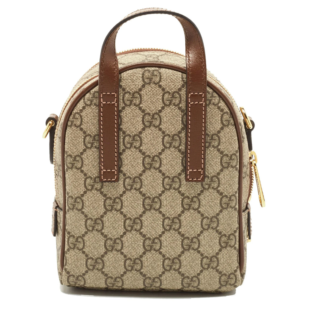 Gucci Beige Supreme Canvas Multi-Function Interlocking Shoulder Bag