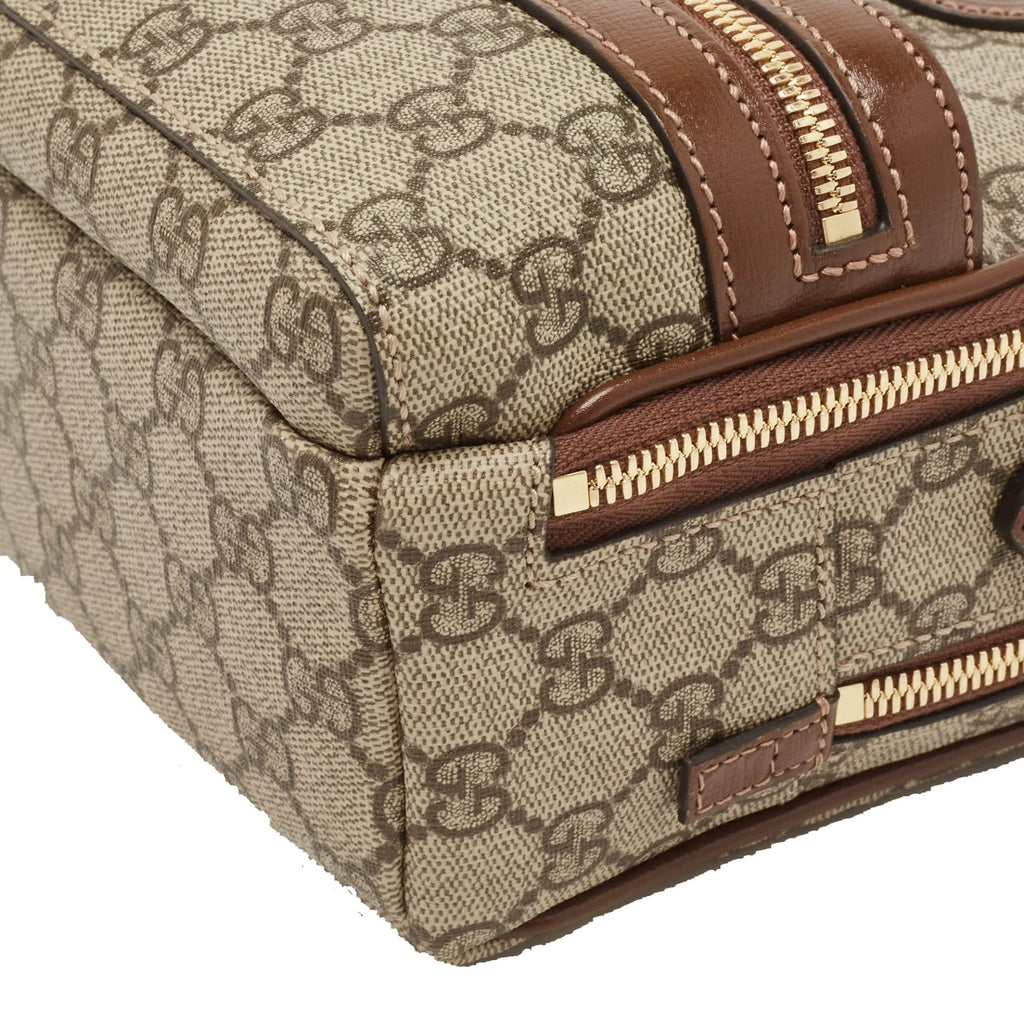 Gucci Beige Supreme Canvas Multi-Function Interlocking Shoulder Bag