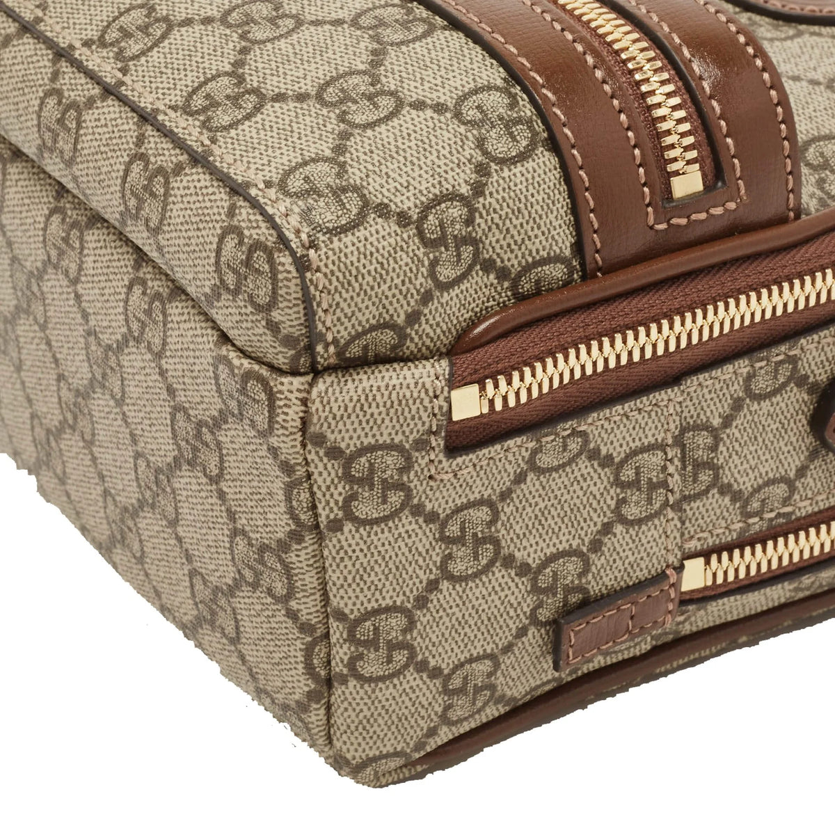 Gucci Beige Supreme Canvas Multi-Function Interlocking Shoulder Bag