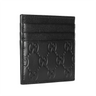 Gucci GG Emblem Card Holder Black Leather