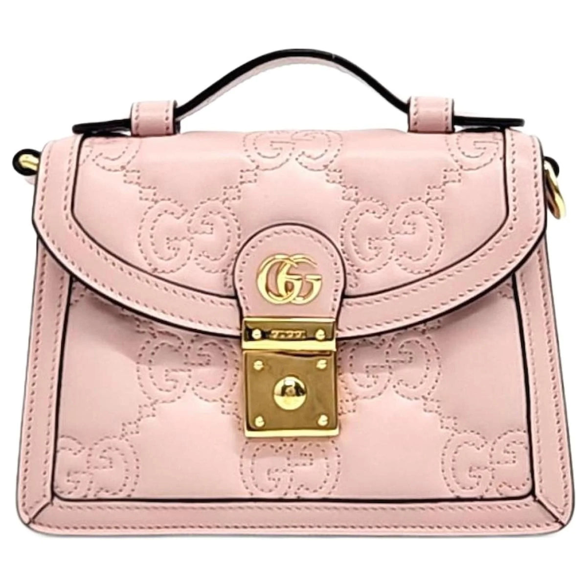 Gucci Matlase Small Top Handle Bag Pink
