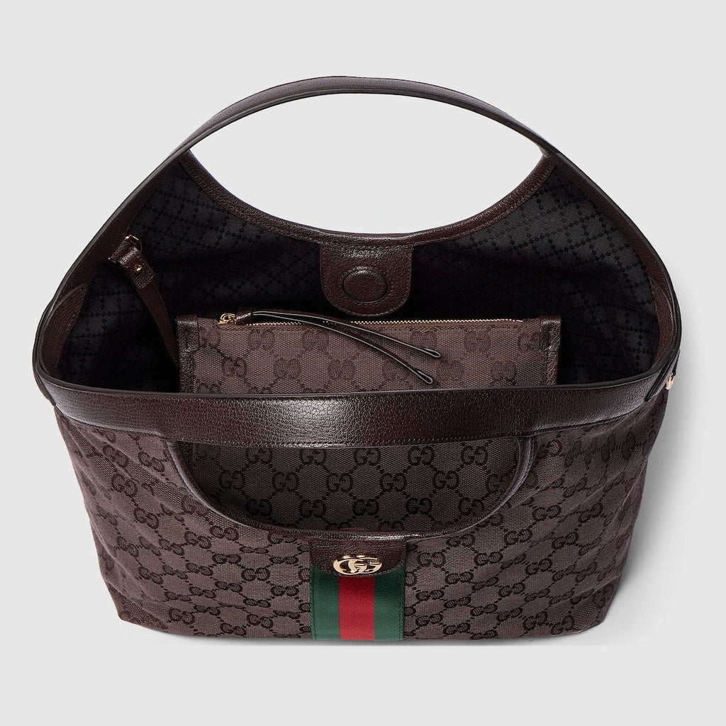 Gucci Giglio Small Tote Bag Brown