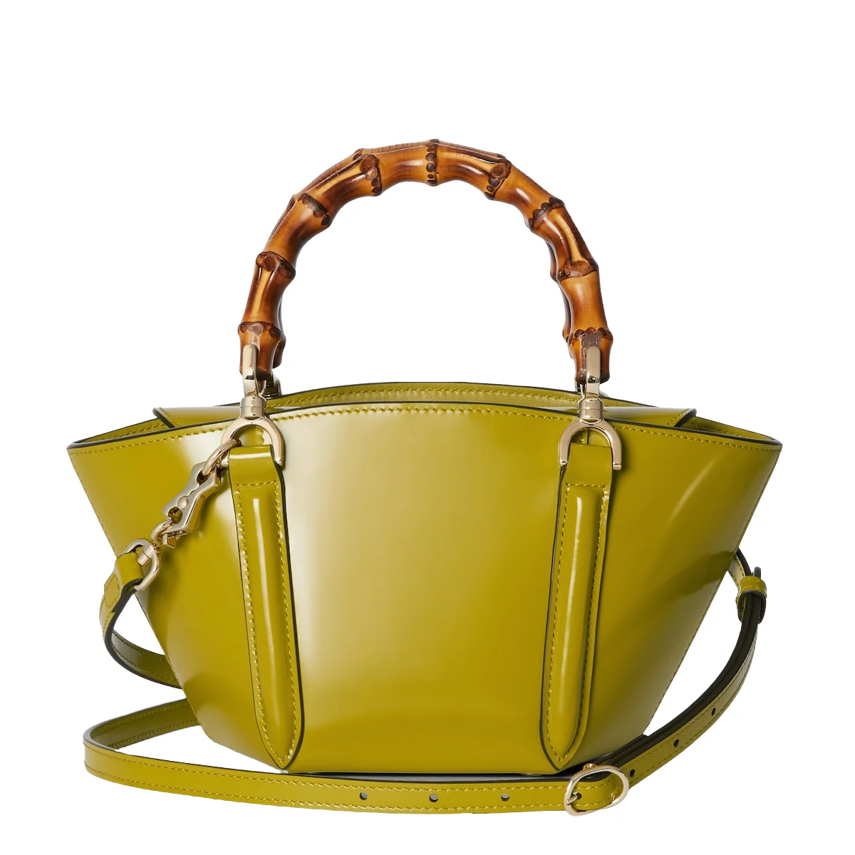 Gucci Mini bamboo top handle tote Green