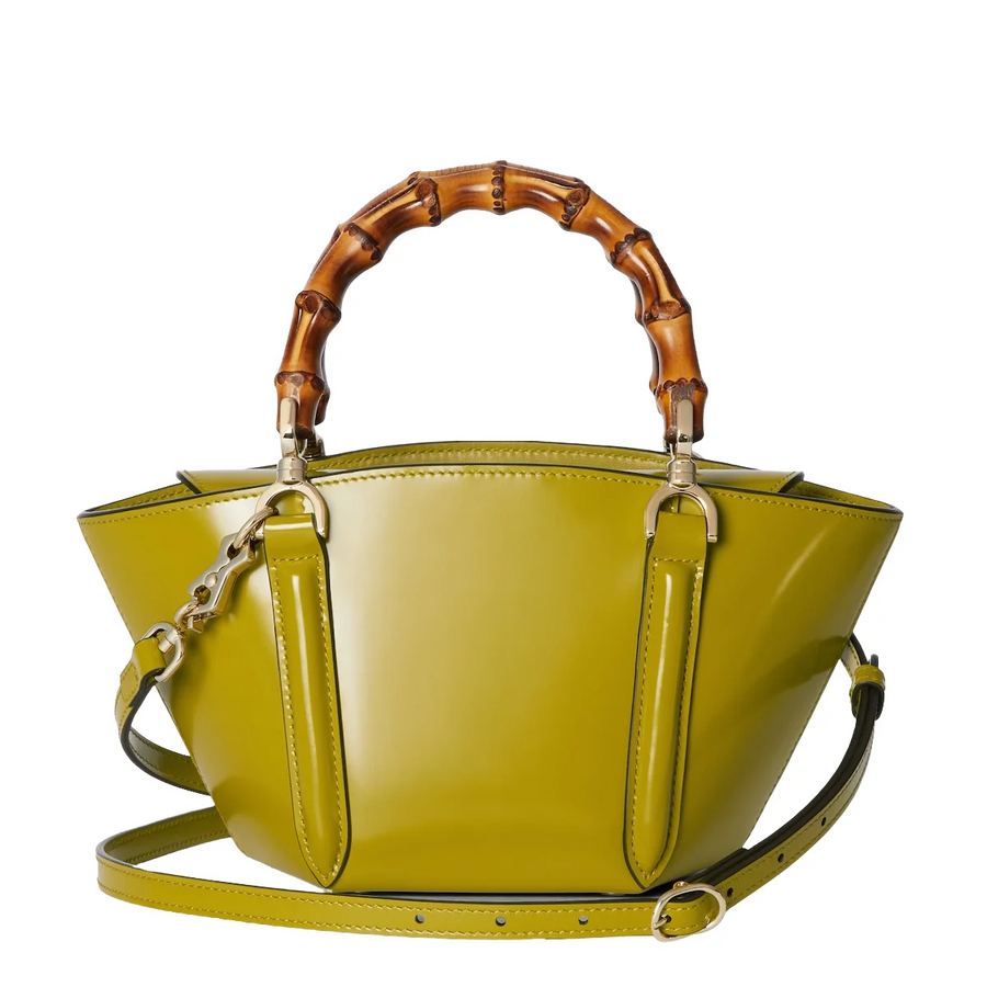 Gucci Mini bamboo top handle tote Green