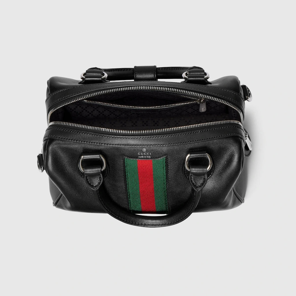 Gucci Web Trademark Small Duffle Bag Black