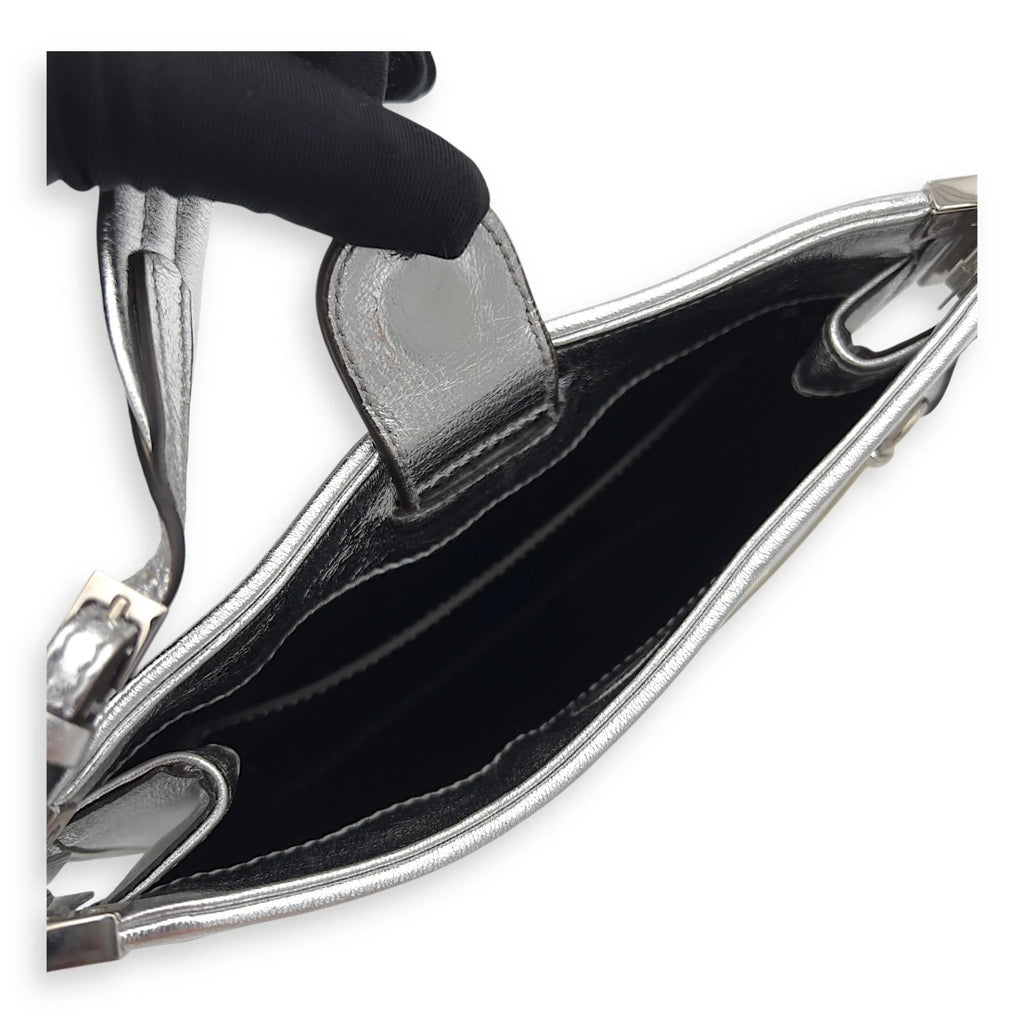 Gucci Slim Small Silver Shoulder Bag in Calfskin