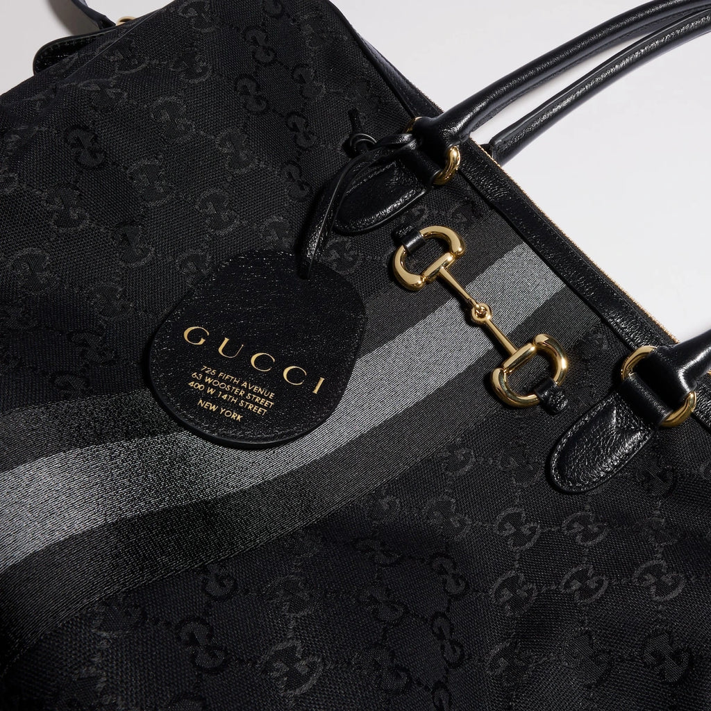 Gucci Borsetto Large Boston Bag Black
