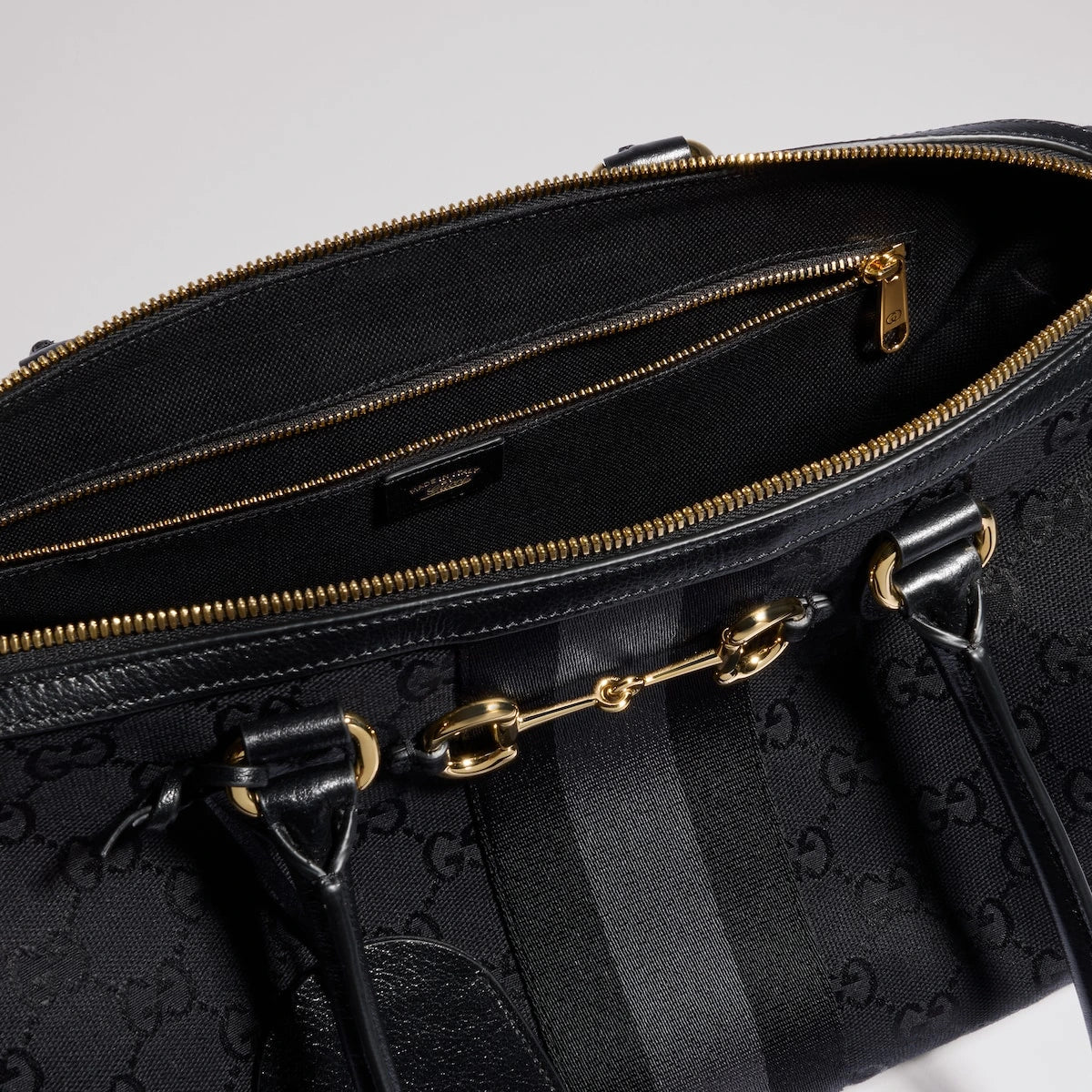Gucci Borsetto Large Boston Bag Black