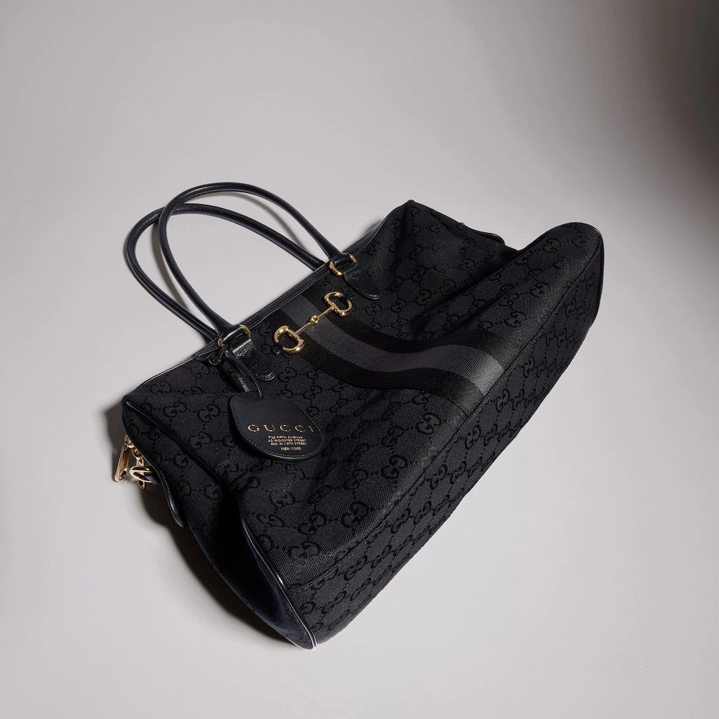 Gucci Borsetto Large Boston Bag Black