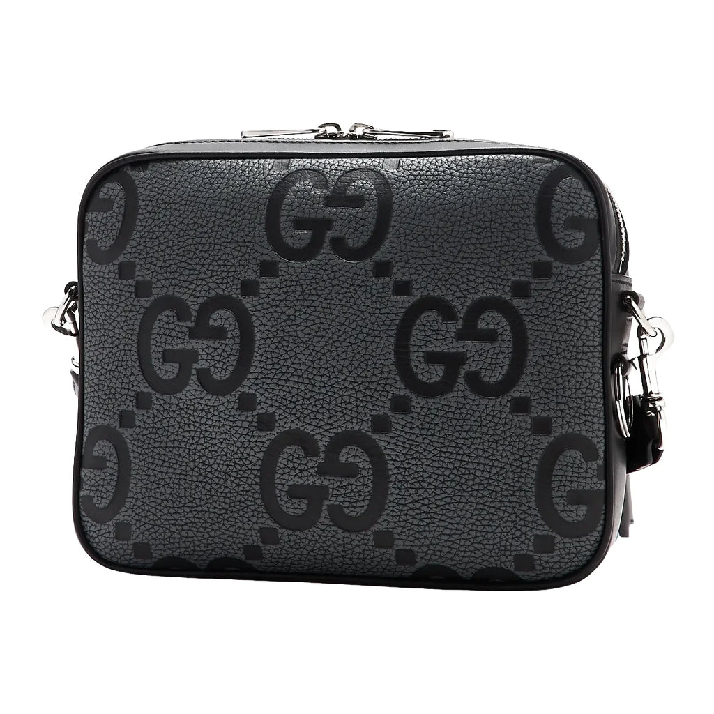 Gucci Jumbo GG Front Pocket Crossbody Bag Grey