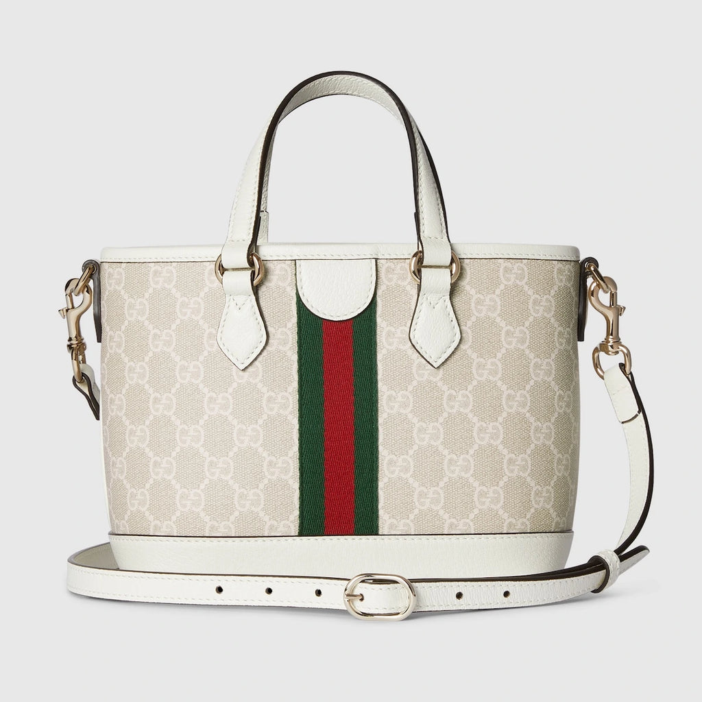 Gucci Ophidia Small Tote Bag White