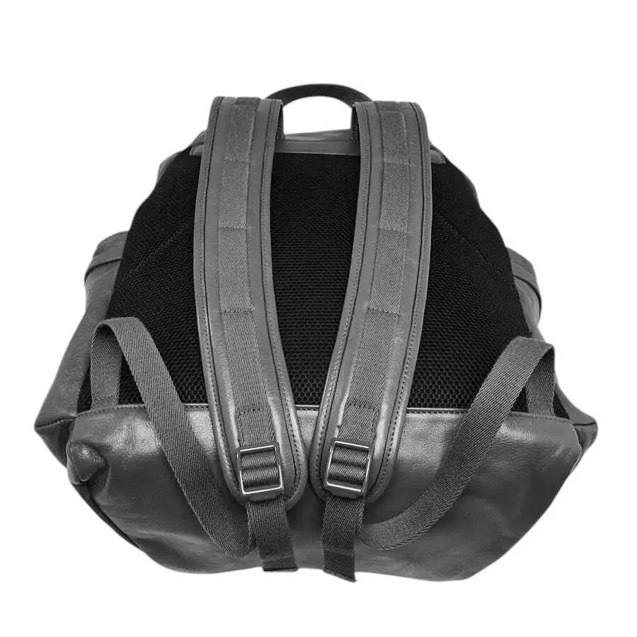 Gucci Grey Leather Tonal Double G Backpack Bag
