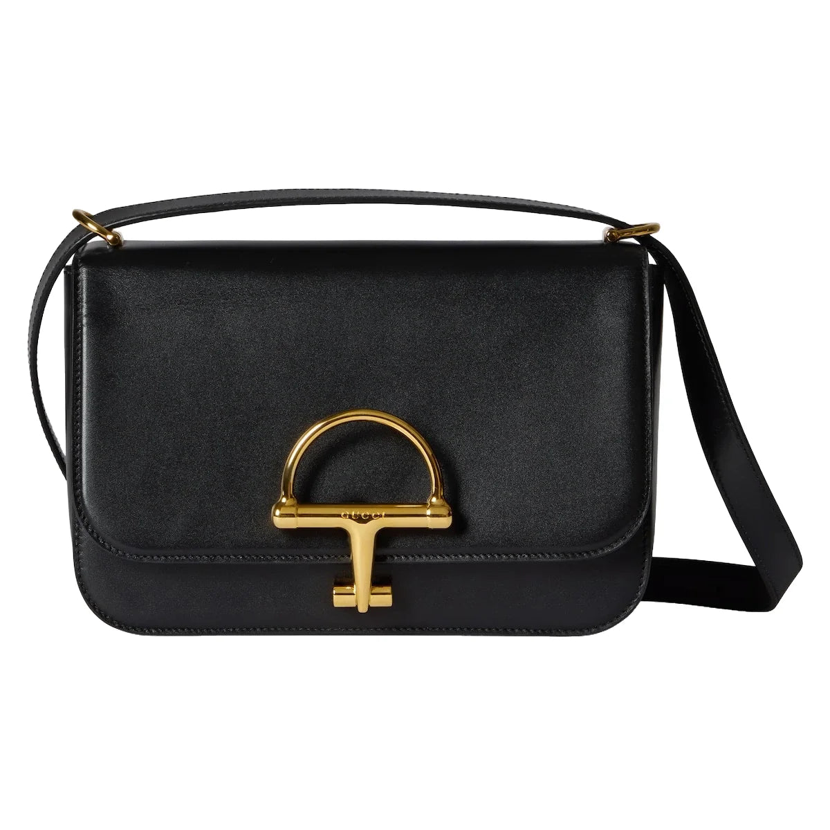Gucci Horsebit Shoulder Bag Black