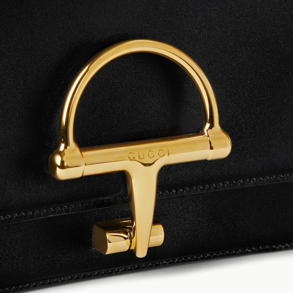 Gucci Horsebit Shoulder Bag Black