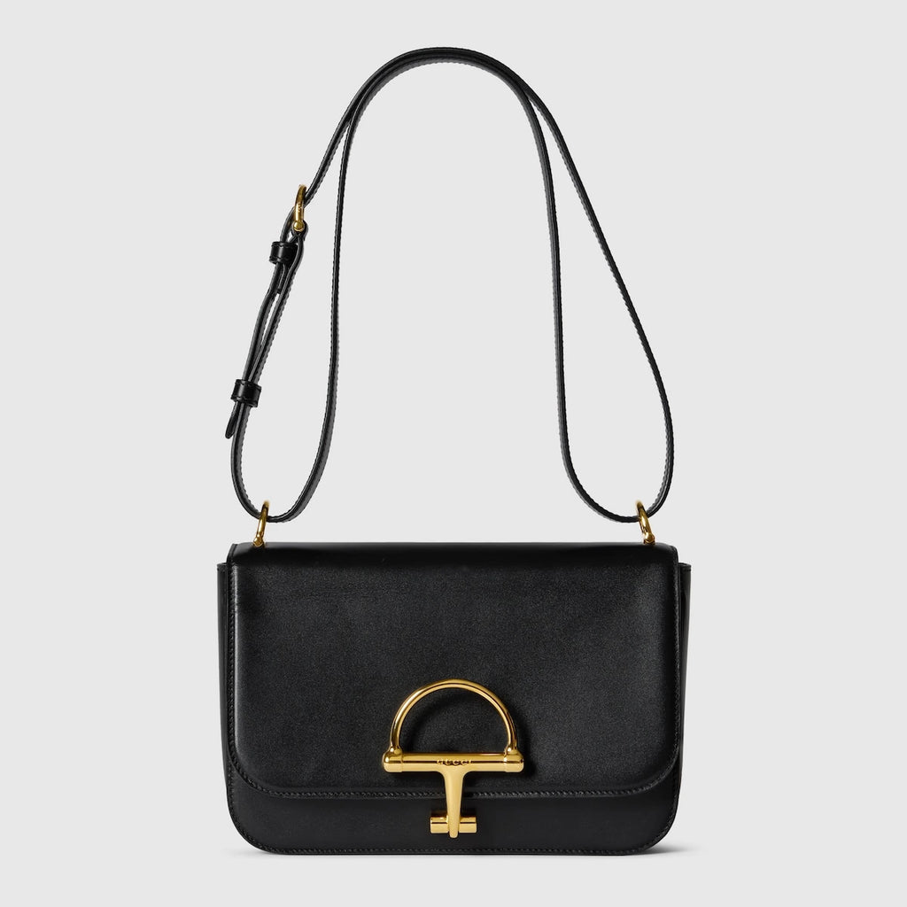 Gucci Horsebit Shoulder Bag Black