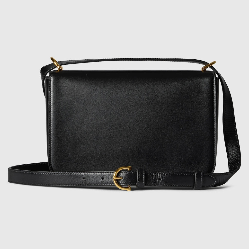 Gucci Horsebit Shoulder Bag Black
