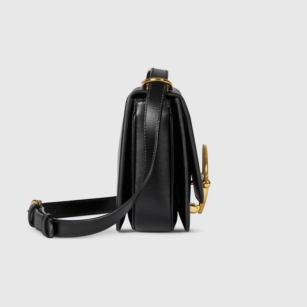 Gucci Horsebit Shoulder Bag Black