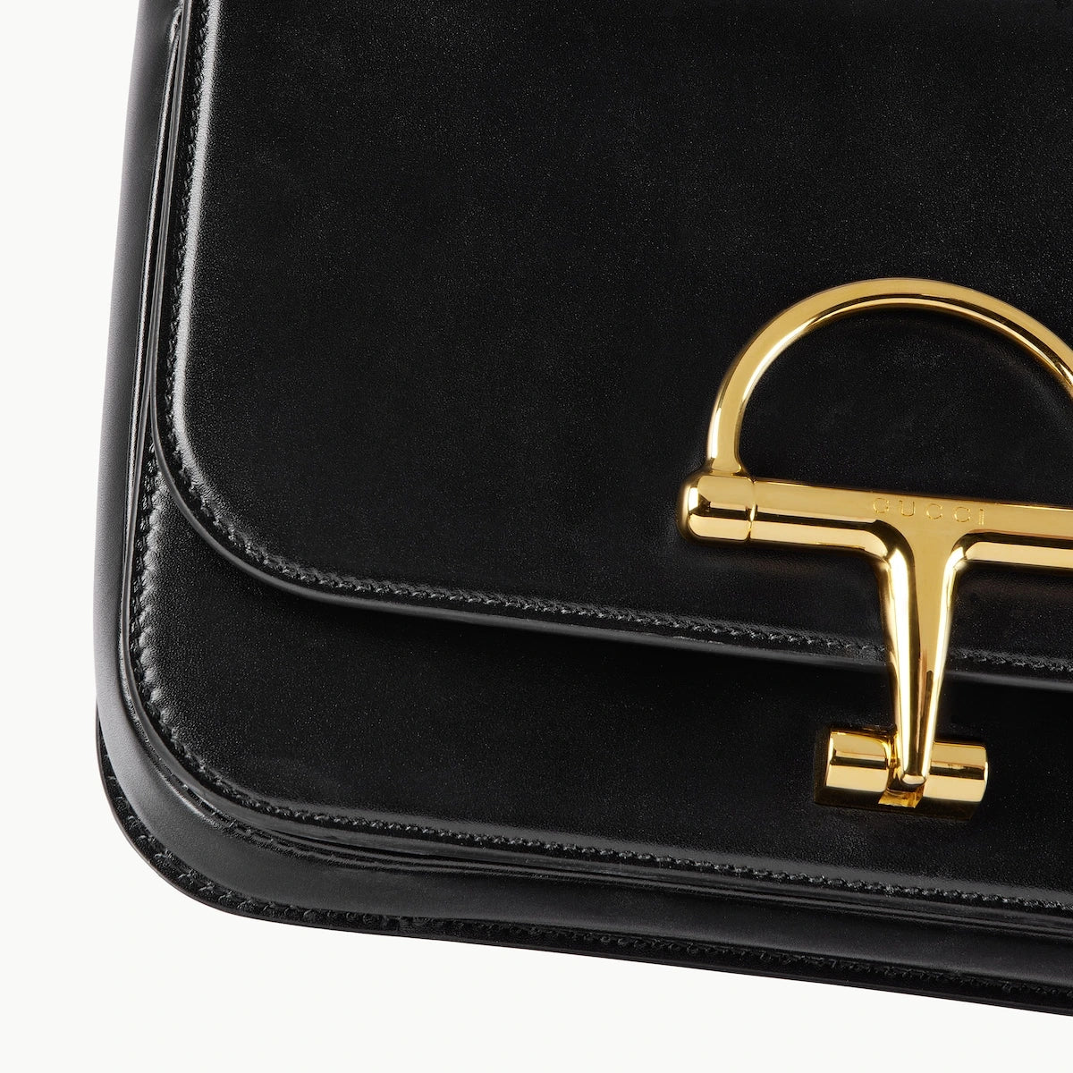 Gucci Horsebit Shoulder Bag Black