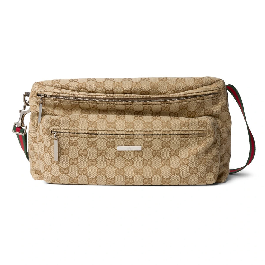 Gucci Tag Medium Crossbody Bag Beige