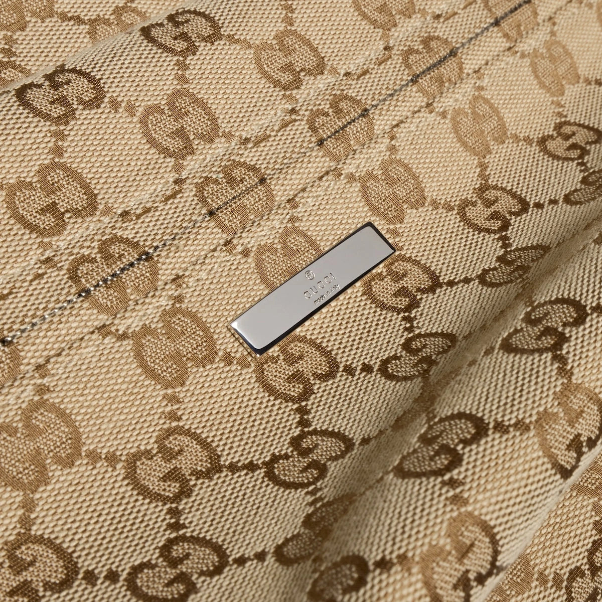Gucci Tag Medium Crossbody Bag Beige