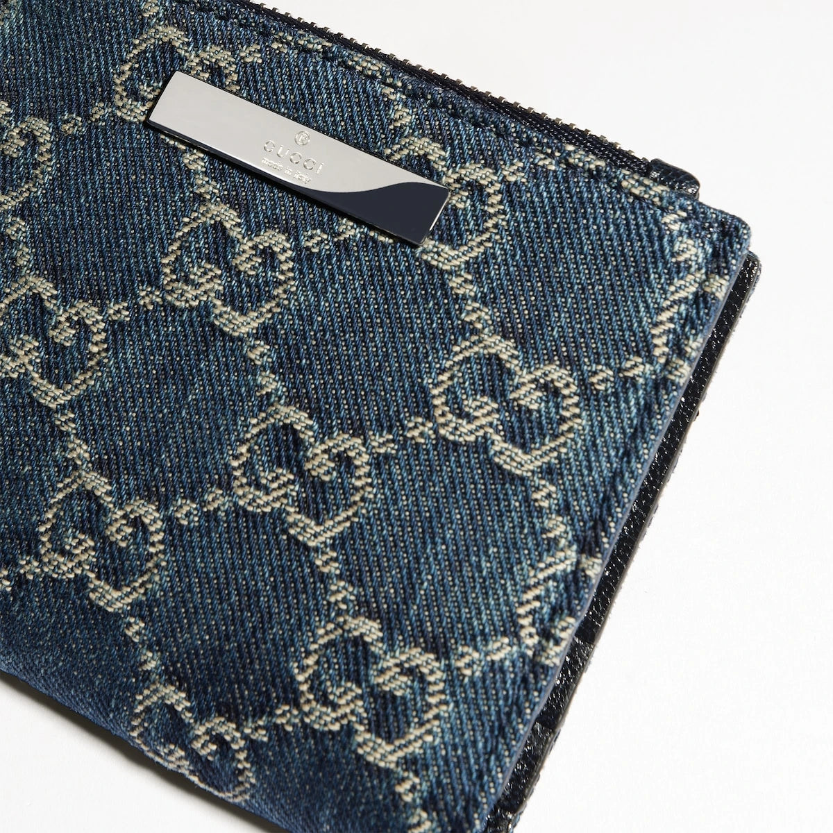 Gucci Plaque Small Wallet Blue