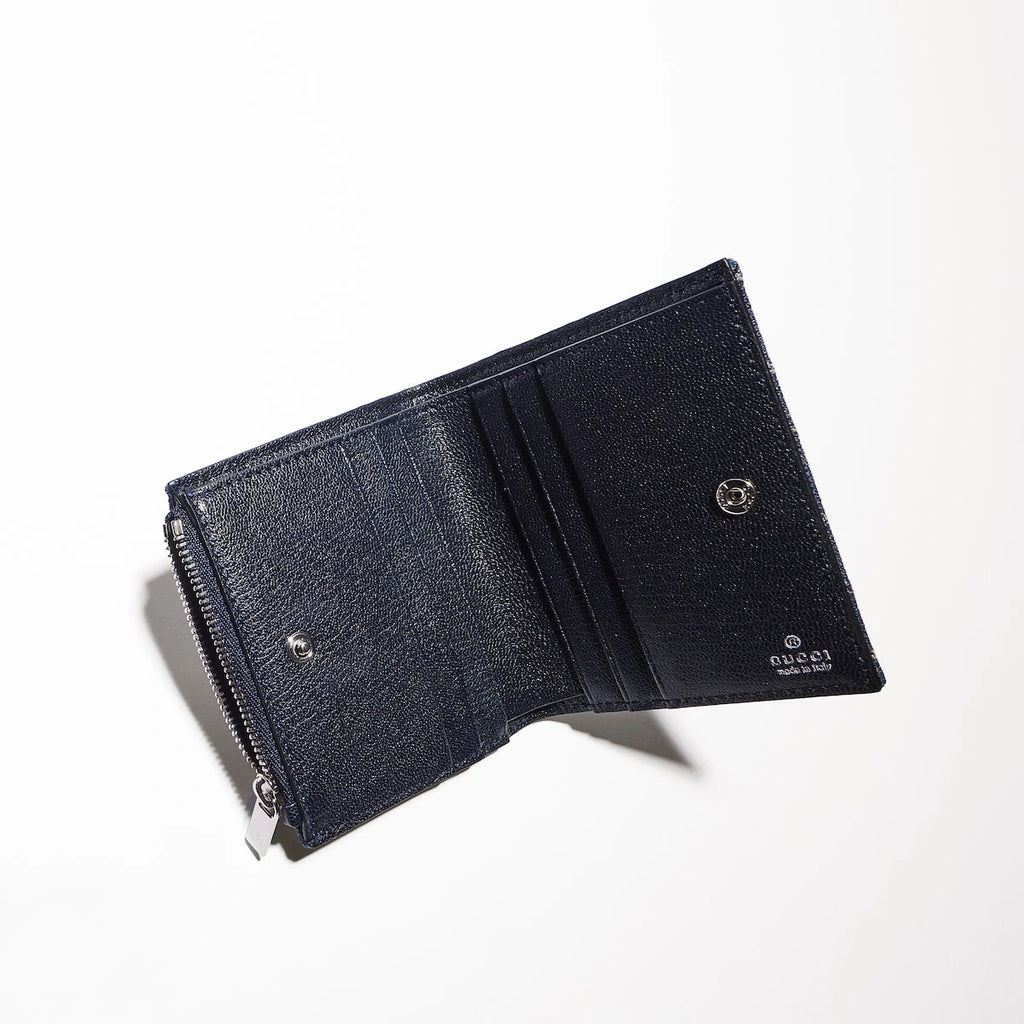 Gucci Plaque Small Wallet Blue