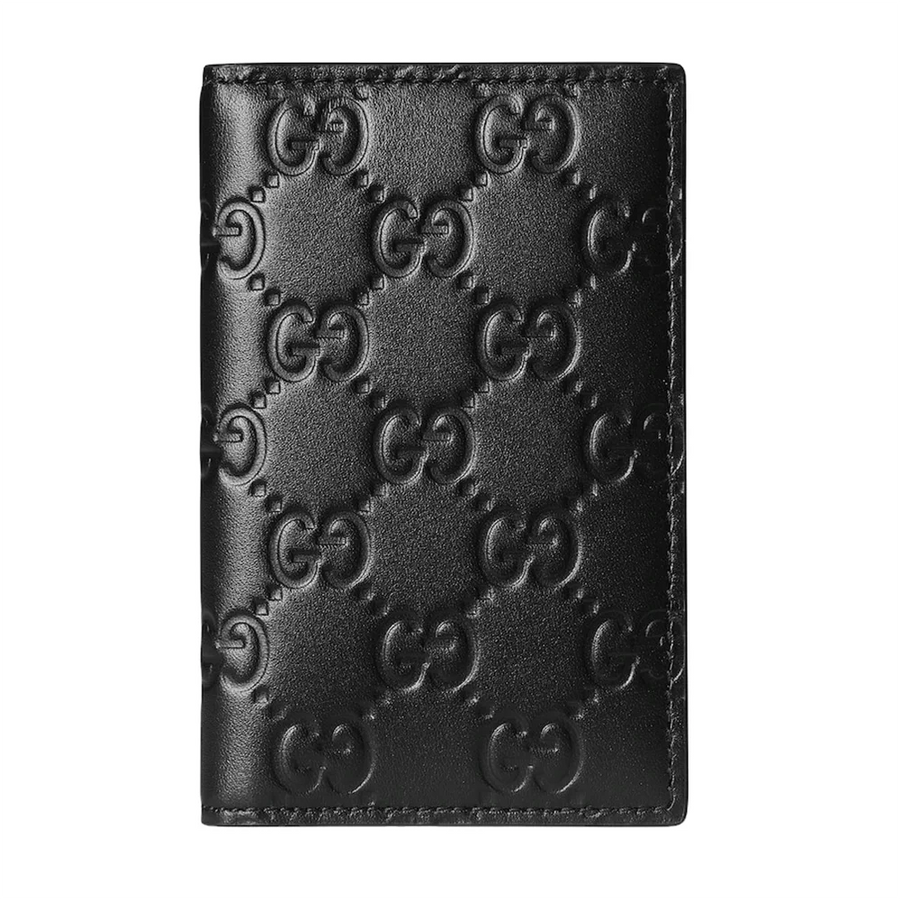 Gucci GG Emblem Card Case Black Leather Model 2