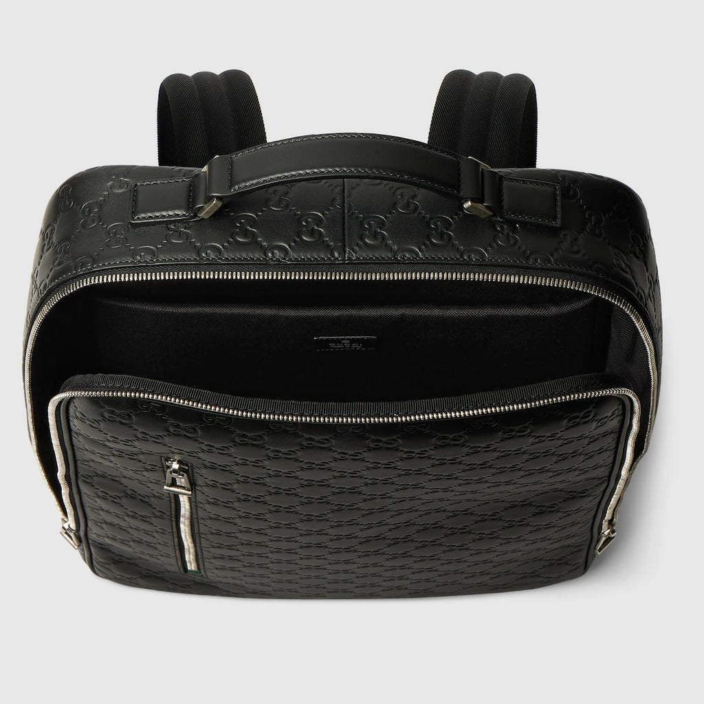 Gucci GG Emblem Medium Backpack Black